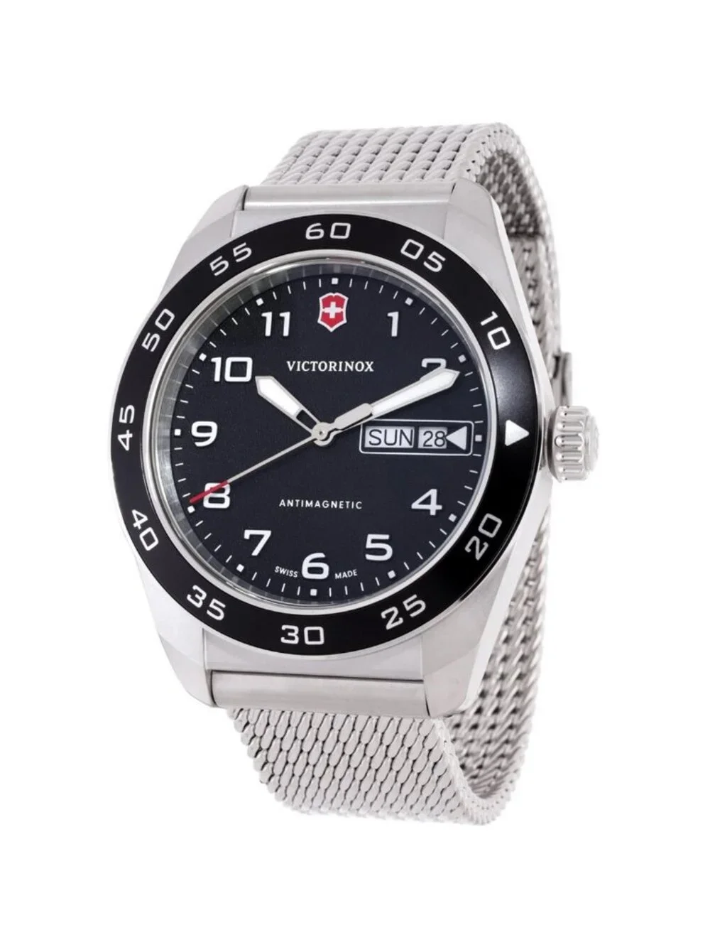 NWT Victorinox Swiss Army Quartz Black Dial Men's Watch